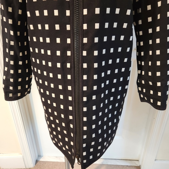 Akris Punto luxury square dots reversible coat/dress size 6 black white - Picture 9 of 15